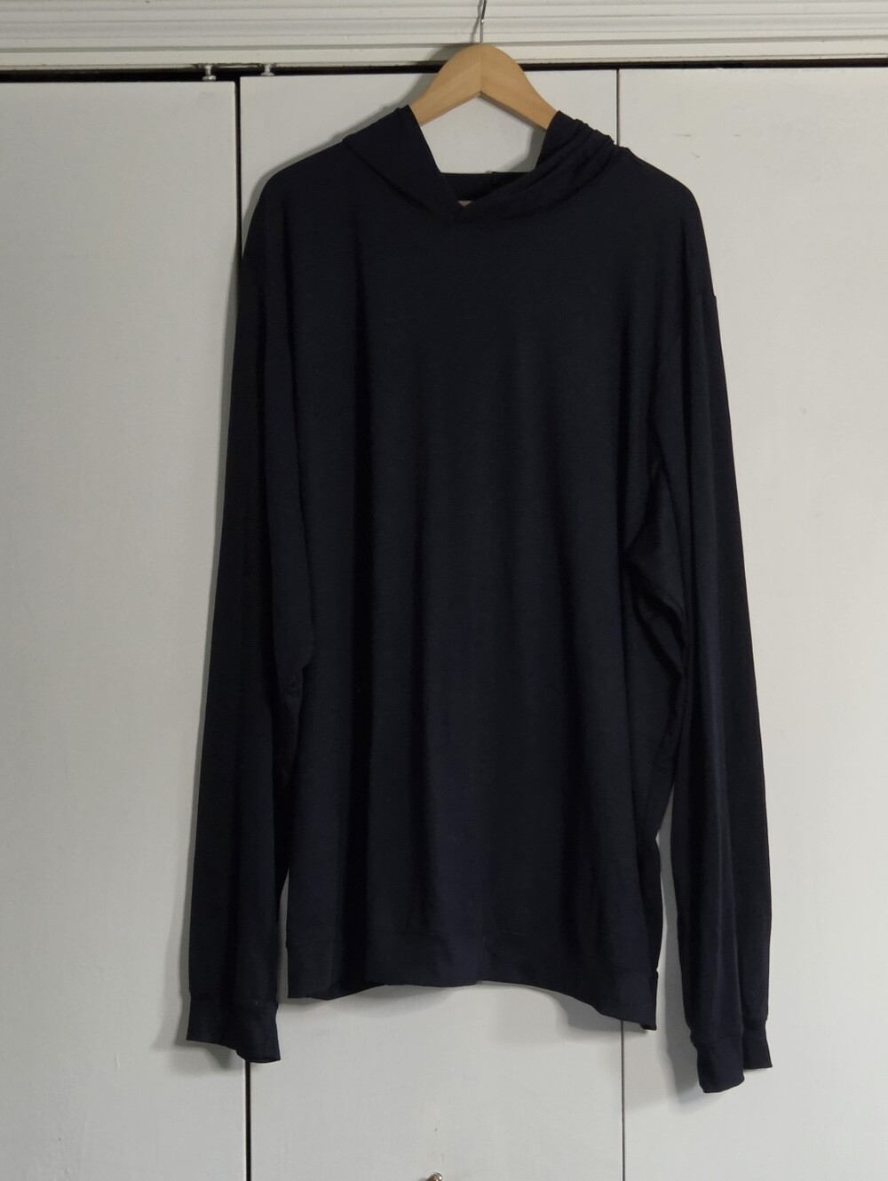 Skims Navy Pullover Crewneck with Hood